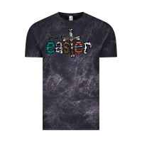 Cloud Black Happy Easter Vintage Tee - CowhideDigitalArt