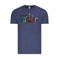 Vintage Denim Happy Easter Vintage Tee - CowhideDigitalArt