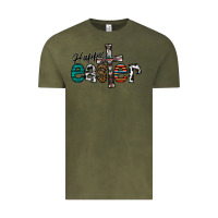 Vintage Olive Happy Easter Vintage Tee - CowhideDigitalArt