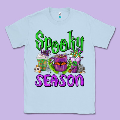 Spooky Season Coffee Cups Classic Tee Designed By Fadigitalartstudio