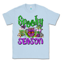 Dusty Blue Spooky Season Coffee Cups Classic Tee - FaDigitalArtStudio