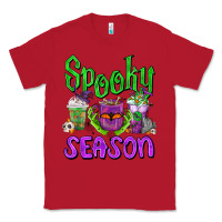 Red Spooky Season Coffee Cups Classic Tee - FaDigitalArtStudio