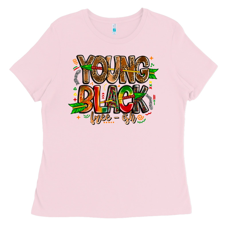 Young Black Free Ish Ladies Tee by CowhideDigitalArt | Teevron