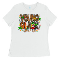 White young black free ish Ladies Tee - CowhideDigitalArt