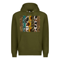 Army Green Western Brushstroke Premium Hoodie - Jasminsmagicworld