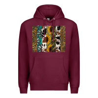 Burgundy Western Brushstroke Premium Hoodie - Jasminsmagicworld