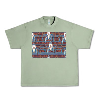 Oil Green Bull Skull Pattern Urban Heavy Tee - CowhideDigitalArt