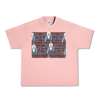 Salmon Bull Skull Pattern Urban Heavy Tee - CowhideDigitalArt