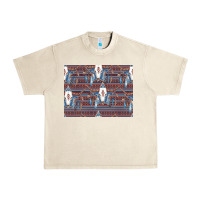 Sandshell Bull Skull Pattern Urban Heavy Tee - CowhideDigitalArt