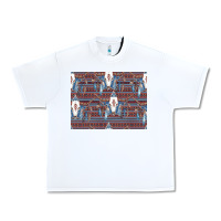 White Bull Skull Pattern Urban Heavy Tee - CowhideDigitalArt