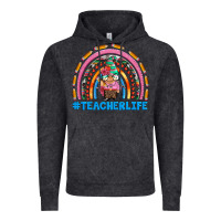 Vintage Black teacherlife and teacher gnome rainbow Vintage Hoodie - Artiststas