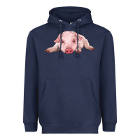 Navy baby pig Heavyweight Hoodie - RanaPortraitStore