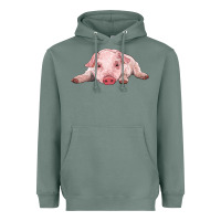 Sage baby pig Heavyweight Hoodie - RanaPortraitStore
