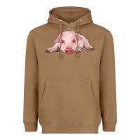 Toasted Coconut baby pig Heavyweight Hoodie - RanaPortraitStore