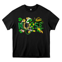Black nurse st patrick Heavy Core Tee - FaDigitalArtStudio