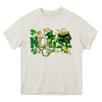 Cream nurse st patrick Heavy Core Tee - FaDigitalArtStudio