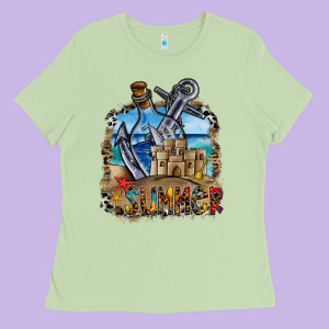 Summer Min Ladies Tee Designed By Cowhidedigitalart