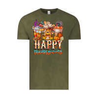 Vintage Olive happy thanksgiving Vintage Tee - CowhideDigitalArt