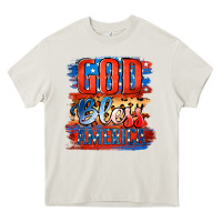 Cream God Bless America Heavy Core Tee - Jasminsmagicworld