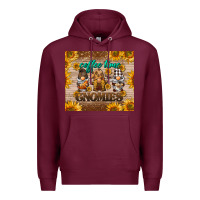 Burgundy coffee time gnomies Premium Hoodie - BarkalooDesign