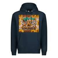 Navy coffee time gnomies Premium Hoodie - BarkalooDesign