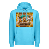 Ocean Blue coffee time gnomies Premium Hoodie - BarkalooDesign