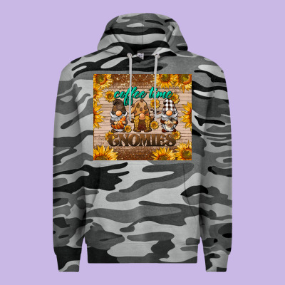 Coffee Time Gnomies Premium Hoodie Designed By Barkaloodesign
