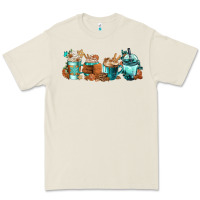 Bone Winter Coffee Cups Premium Tee - FaDigitalArtStudio