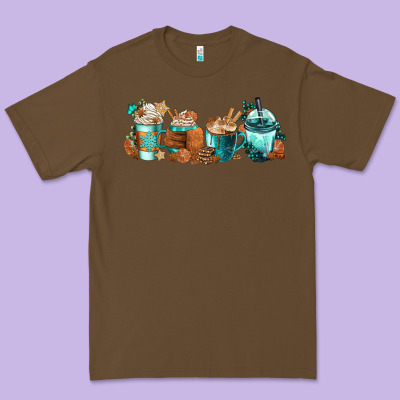 Winter Coffee Cups Premium Tee Designed By Fadigitalartstudio