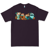 Plum Winter Coffee Cups Premium Tee - FaDigitalArtStudio