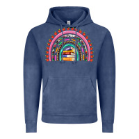 Vintage Denim teacher pen apple books rainbow Vintage Hoodie - Artiststas