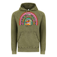 Vintage Olive teacher pen apple books rainbow Vintage Hoodie - Artiststas