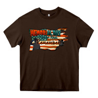 Chocolate Brown Memorial Day honor and remember Heavy Core Tee - FaDigitalArtStudio