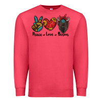 Cardinal peace love bison Premium Sweatshirt - RanaPortraitStore