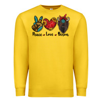 Lemon peace love bison Premium Sweatshirt - RanaPortraitStore