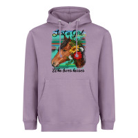 Lavender just a girl who loves horseshoe Heavyweight Hoodie - RanaPortraitStore
