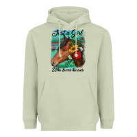 Just A Girl Who Loves Horseshoe Heavyweight Hoodie | Teevron