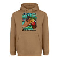 Toasted Coconut just a girl who loves horseshoe Heavyweight Hoodie - RanaPortraitStore