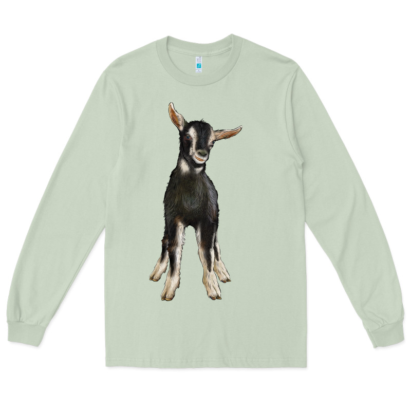 Hand Drawn Baby Alpine Goat Long Sleeve Tee by LillyAllenDesigns | Teevron