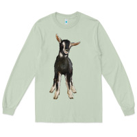 Matcha Hand Drawn Baby Alpine Goat Long Sleeve Tee - LillyAllenDesigns