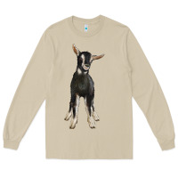 Mushroom Hand Drawn Baby Alpine Goat Long Sleeve Tee - LillyAllenDesigns