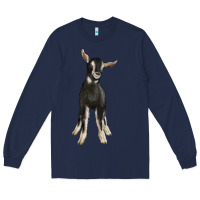 Navy Hand Drawn Baby Alpine Goat Long Sleeve Tee - LillyAllenDesigns