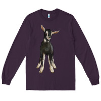 Plum Hand Drawn Baby Alpine Goat Long Sleeve Tee - LillyAllenDesigns