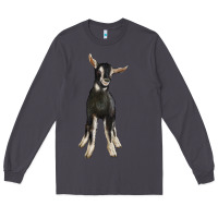 Smoke Hand Drawn Baby Alpine Goat Long Sleeve Tee - LillyAllenDesigns
