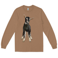 Toasted Coconut Hand Drawn Baby Alpine Goat Long Sleeve Tee - LillyAllenDesigns