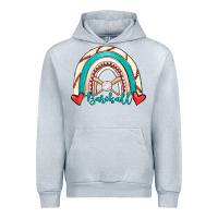 Heather Grey Baseball Rainbow Urban Hoodie - RanaPortraitStore