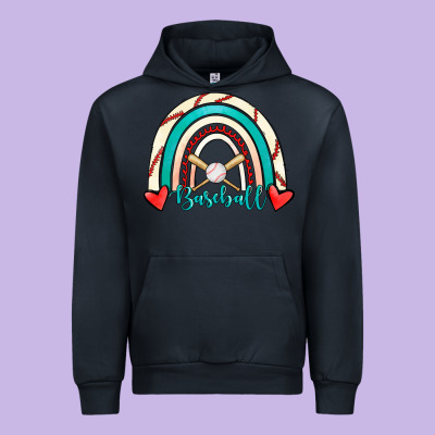 Baseball Rainbow Urban Hoodie Designed By Ranaportraitstore