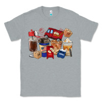 Heather Grey Postal Worker Coffee Cups Classic Tee - FaDigitalArtStudio