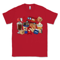 Red Postal Worker Coffee Cups Classic Tee - FaDigitalArtStudio