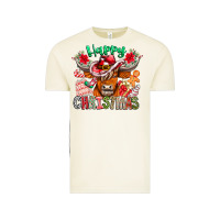 Vintage Arctic Happy Christmas Cow Vintage Tee - CowhideDigitalArt